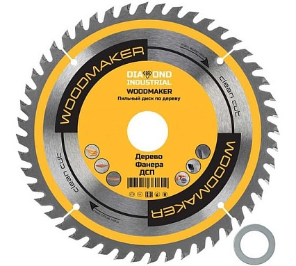 Диск пильный по дереву Woodmaker 255x30/25.4 мм, Z=48, атв Diamond Industrial DIDD255Z48