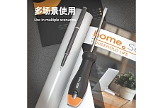 Шлицевая отвёртка Deli &quot;Home Series Gray&quot; HT1106C 6x150мм (Cr-V, Soft Touch рукоятка, эксклюзивный дизайн, подарочная упаковка) 130298