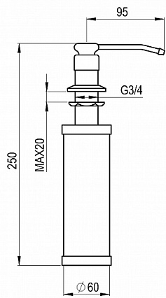 Дозатор жидкого мыла Granula GR-01 D хром