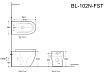 Приставной унитаз Rimless Cetus BL-102N-FST