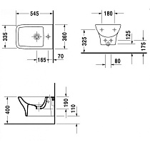 Подвесное биде Duravit Pura Vida 2247150000