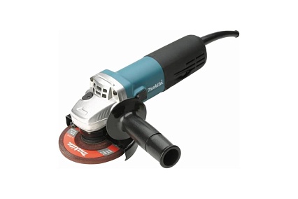 Угловая шлифовальная машина Makita 115 мм, 840 Вт, 11000 об\мин, плавный пуск, антирестарт 1.8 кг, кейс 9557HNRK