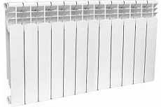 Алюминиевый радиатор STI RUS (F) 500/80 12 секций (цвет - белый), боковое подключение D220-00184