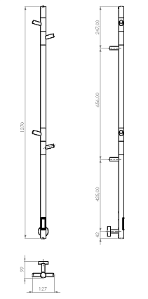 Полотенцесушитель электрический Vincea VTD-1DCE 15x140 хром