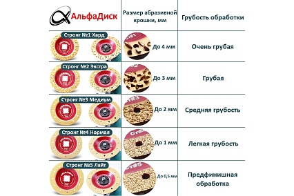 Диск обдирочно-шлифовальный по дереву 125*22,23/X-lock Стронг 1 Хард Альфадиск Альфа 7000