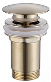 Донный клапан Abber AF0010G с переливом, матовое золото