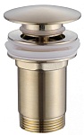 Донный клапан Abber AF0010G с переливом, матовое золото