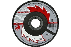 Круг лепестковый торцевой КЛТ2, 125x22.23 мм, P80, по металлу и дереву Abraflex FLDH10D125P80