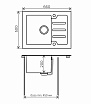 Кухонная мойка Tolero Ceramic Glass TG-660 B 66 см черный