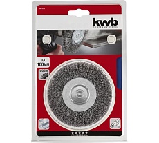 Щетка плоская для дрели жесткая, 100 мм, 0,3 мм KWB 607930