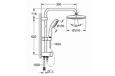 Душевая стойка Grohe New Tempesta 210 26381001