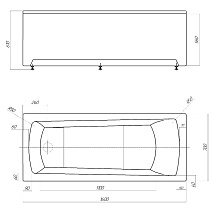 Акриловая ванна Aquatek Либра 160х70 см LIB160N-0000006