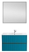 Тумба с раковиной Art&Max Elegant 90 см, LED подсветка, бирюзовый