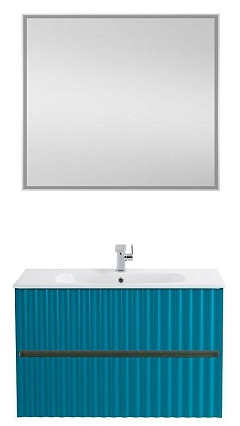 Тумба с раковиной Art&Max Elegant 90 см, LED подсветка, бирюзовый