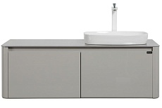 Тумба с раковиной Black&White Universe U915.1200R 120 см, светло-серый, правая