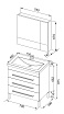 Мебель для ванной Aquanet Верона 75 см напольная с ящиками, белый