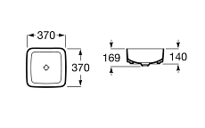 Раковина Roca Inspira Square 37x37 см