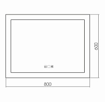 Зеркало Silver Mirrors Norma neo 80x60 см с подогревом, Bluetooth