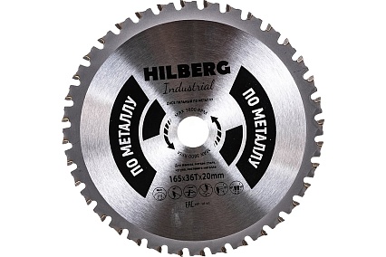 Диск пильный Industrial Металл (165х20 мм; 36Т) Hilberg HF165