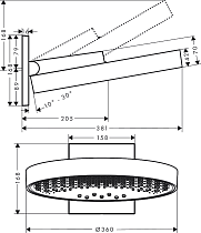 Верхний душ Hansgrohe Rainfinity 360 3jet 26234990 полированное золото