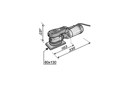 Компактная виброшлифовальная машина Flex OSE 2-80 EC Set 468924