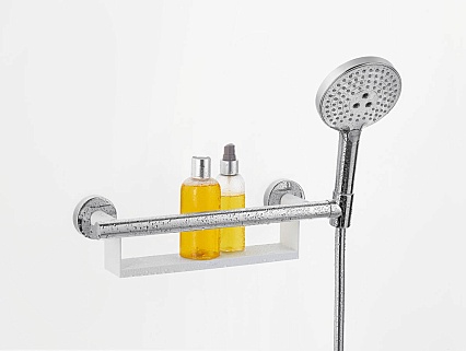 Поручень Hansgrohe Comfort 26328400 с полочкой