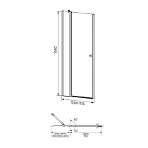 Душевая дверь Iddis Ray RAY6CP1i69 110x195 профиль хром