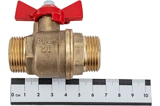 Шаровой для воды Valfex 3/4&quot; НР/НР ручка-бабочка, латунный 11Б27фт1М VF.219.LB1.034.Bir