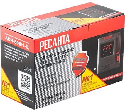 Однофазный стабилизатор напряжения Ресанта АСН 500/1-Ц 63/6/1