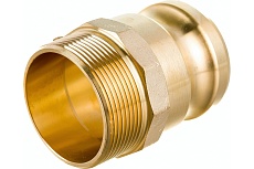 Камлок типа F (ниппель; наружная резьба BSP; 50 мм-2&quot;; латунь) TITAN LOCK TL200FBR