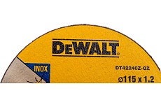 Круг отрезной по металлу INDUSTRIAL (115х22,2 мм) DeWalt DT42240Z