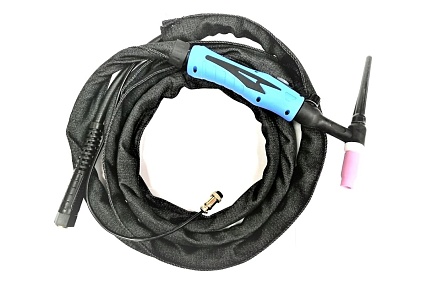 Горелка TIG WP 9 FXV (4 м, M16x1.5, 2 pin, воздушное охлаждение, AC80А/DC125A, 0.5-2.4 мм) Энаргит WP9FXV-4-M16-2P