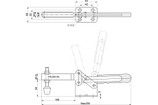 Зажим с горизонтальной рукоятью HS CLAMP HS-200-WL