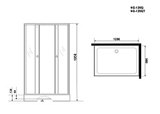 Душевой уголок Niagara Eco NG-129-14Q 120x90 матовый, серебро