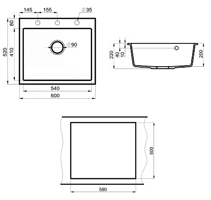 Кухонная мойка Point Бинга PN3003W 60 см белый