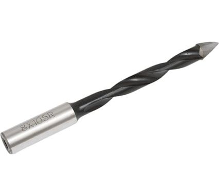 Сверло присадочное усиленное сквозное (8x105 мм; S=10x27 мм; RH) ROTIS 422.08105R