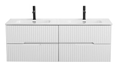 Тумба с раковиной Cezares Duet-N 140 см 4 ящика, Bianco Lucido