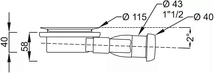 Сифон для поддона Jacob Delafon Flight Neus E9A1364-CP