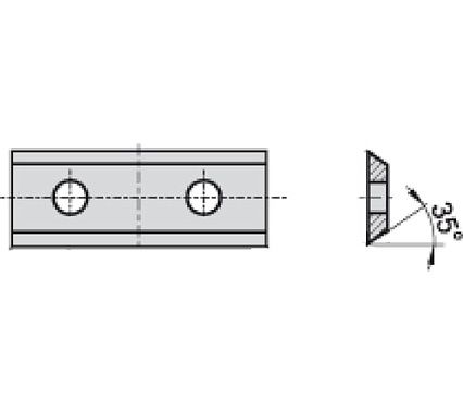 Нож твердосплавный CTOPP10 (50x12x1.5 мм) для деревообработки CERATIZIT 80358635