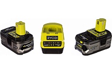 Набор Ryobi ONE+ RC18120-240 5133003363 аккумулятор (18 В; 4.0 А*ч; Li-Ion) 2 шт. и зарядное устройство RC18120