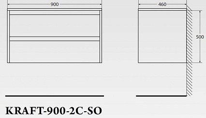 Мебель для ванной BelBagno Kraft 90 см Pietra Grigio