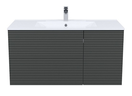 Тумба с раковиной Iddis Bild 100 см темно-серый BIL10G0i95K