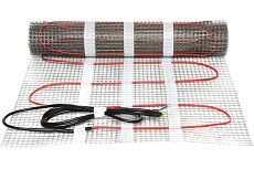 Нагревательный мат для теплого пола 10 м2 1500 Вт Обогрев Люкс 91100