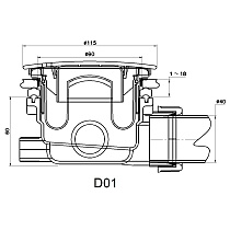 Сифон для поддона RGW Velplex QYD-01 90 мм, хром