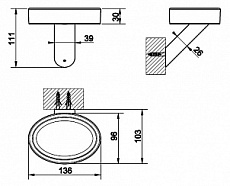 Мыльница подвесная Gessi Ovale 25602.031