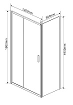 Душевой уголок Vincea Garda VSR-1G 120x80 хром, прозрачный