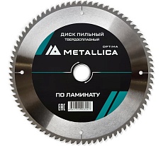 Диск пильный твердосплавный по ламинату 300x32/30 мм, 80 зубов, Т=3.0 мм METALLICA Optima 903254