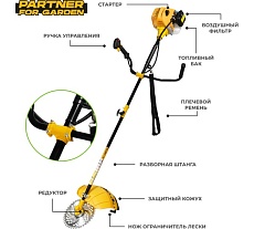 Триммер кусторез бензиновый для травы садовый Partner For Garden GT 40 P (ШК) 5632