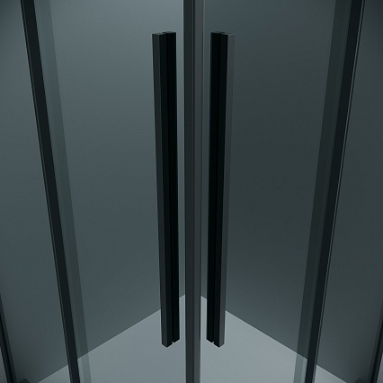 Душевой уголок Grossman Galaxy 300.K33.01.1010.21.10 100x100 тонированный, черный матовый