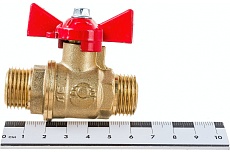 Шаровой для воды Valfex 1/2&quot; НР/НР ручка-бабочка, латунный 11Б27фт1М VF.219.LB1.012.Bir